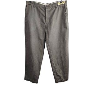 Cintas Comfort Flex Chino Flat Front Cotton Blend Gray Uniform Workwear Pants
